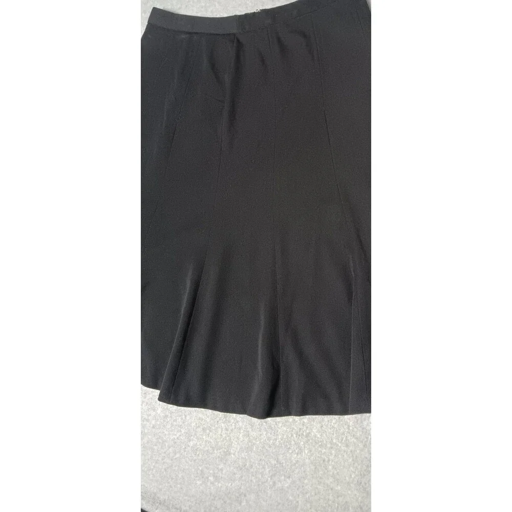 East 5th Flared Trumpet Gored Mermaid Skirt 12 Black Office Siren Minimalist Y2K